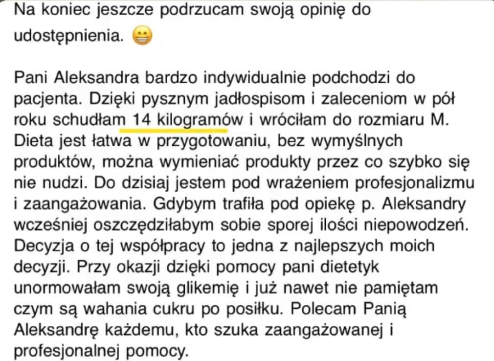 Anonimowa opinia o wsparciu przy problemach jelitowych